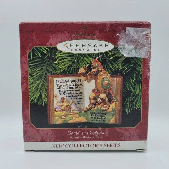 Hallmark Keepsake David Goliath Ornament Bible Story 1999 Christian Holiday Lord - Picture 2 of 7